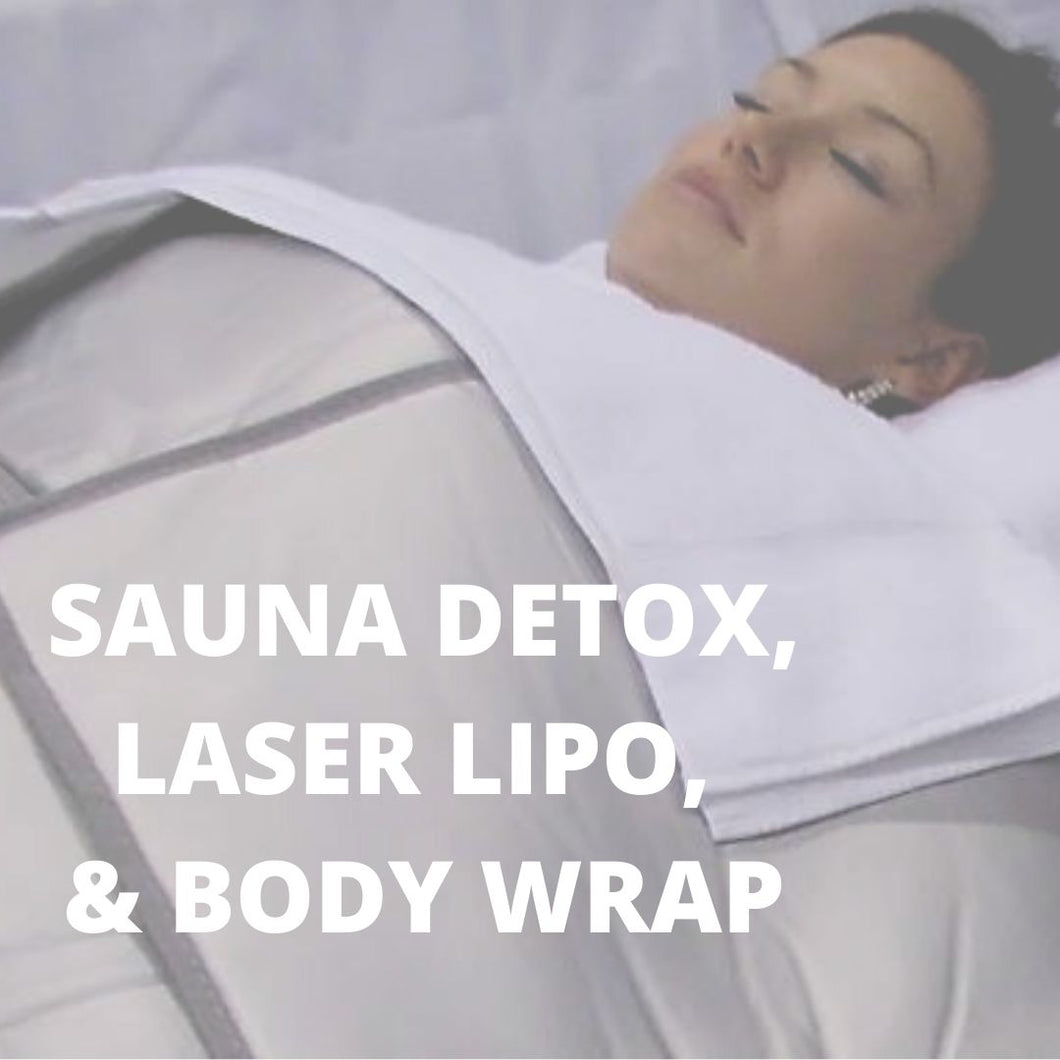 SAUNA DETOX WRAP, LASER LIPO, AND SLIMMING BODY WRAP (3 Sessions)